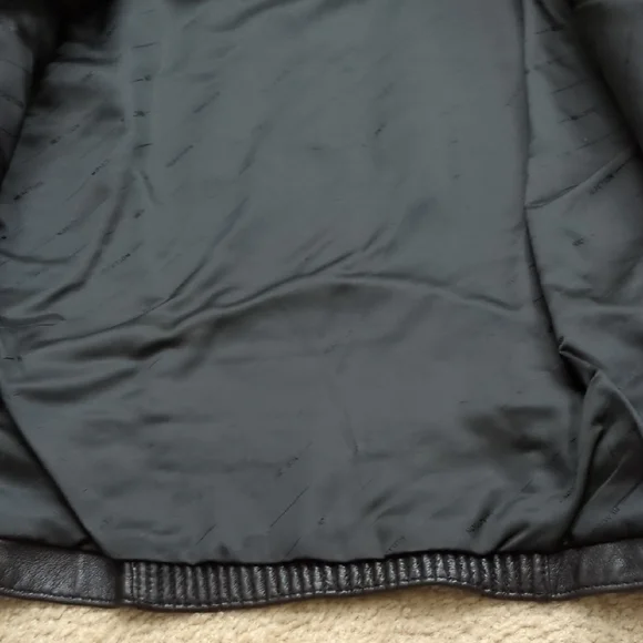 Women's Kenneth Cole Soft Black Leather Moto Jacket Coat Leather Jackets